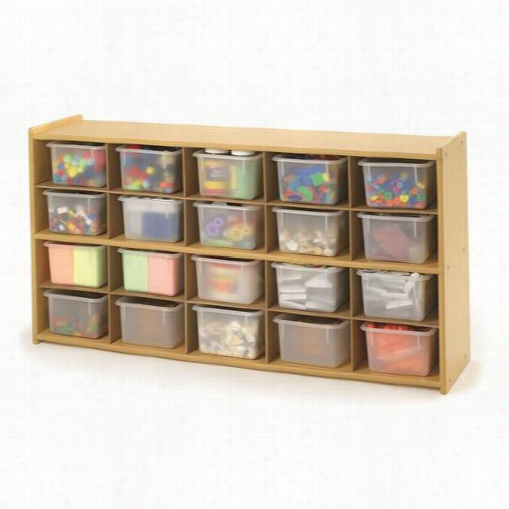 Angeles Avl1240 Value Line 20 Tray Storage In Natural With Opaque Trays