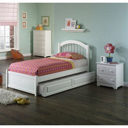 Atlantic Furniture Ap942201 Windsor Twin Bed With Fllat Panel Footboard And Raised Pa Nel Trundle Bed