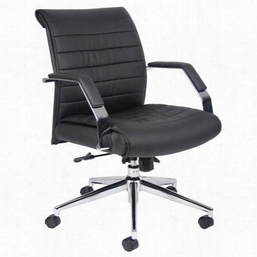 Boss Office Products B9446 Executive Mid Back Ribbed  Cyair