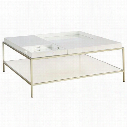 Casana 860-060 Hemming Square Coffee Table In Low-sheen Ivory