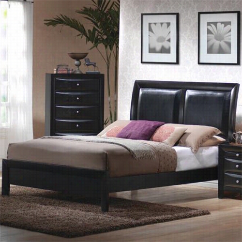 Coaster Furniture 200701q Briana Queen Lwo Profile Upholstered  Bed In Black