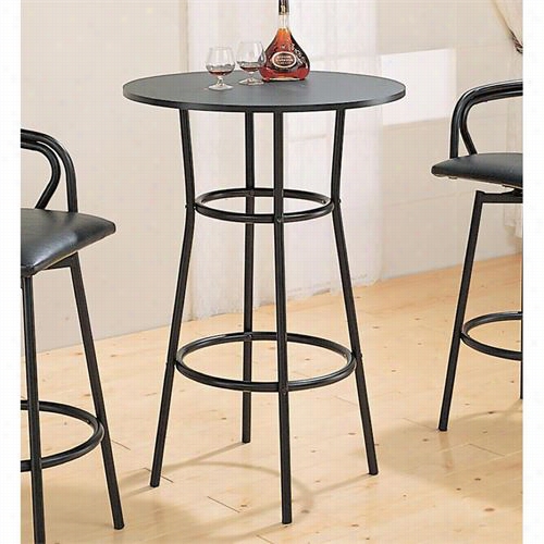 Coaster Furnitre 2383 Dixie Ruond Bar Table In Black