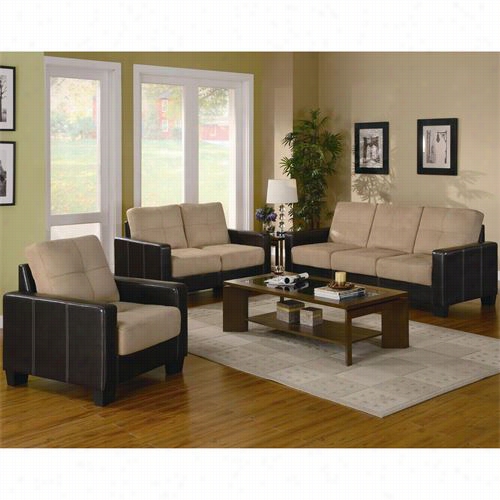 Coaster Furniture 500100 Regatta Contemporary 3 Pieces Living Room Set