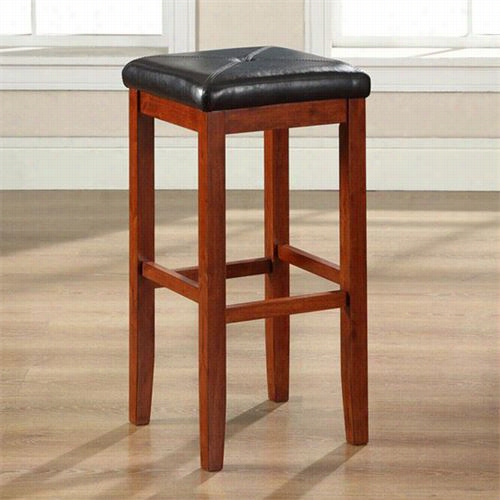 Crosley Movables Cf500529-ma 29"" Square Upholstered Seat Bar  Stool In Mahogany