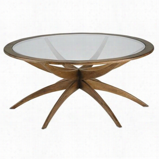 Currey And Company 3231 Ellen Coffee Table In Weathered Walnut