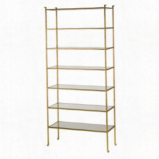 Currey  And Company 4132 Delano Tall Shelf In Gold Leaf