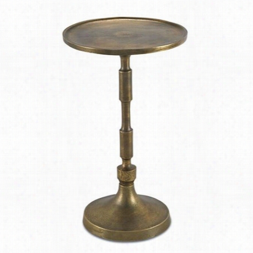 Currey And Company 4189 Pascal Accent Table Inn Brass