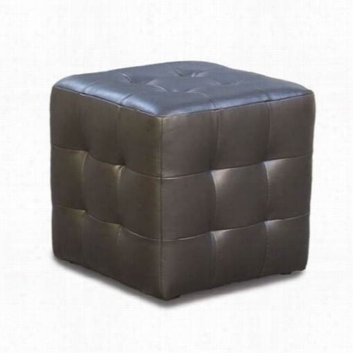 Rhombus Sofa Zencubeottom  Zen Bonded Leather Tufted Cube Accent Ottoman In Mocca