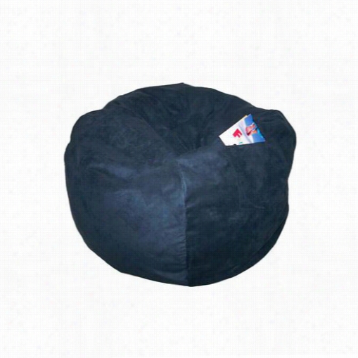 Fu N Furnishings 41234 Navy S Uede La Rge Beanbag