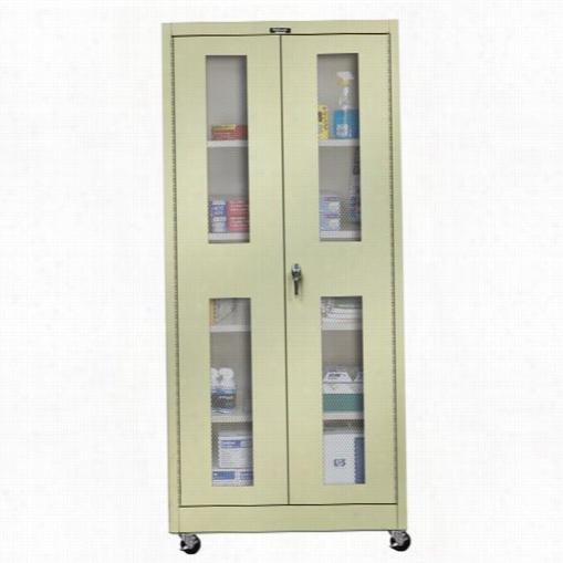 Hallloewll 445w24a 48w"" X 24d&qot;"x 72h""  400 Series Single Row Duplicate Solid Dooo 1-wide Assembled Stationary Wardrobe Cabinet