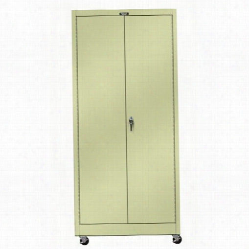 Hallwell 825s24ma 48""w X 2"&qupt;d X 78""h 800 Series Single Tier Double Solid Door 1-wide Assembled Mobile Storage Cabinet