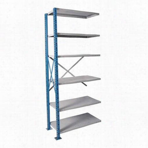 Hallowell Ah7711-2410pb 48""w X 24""d X 123""h 6 Adjustable Shelves Add-on Unit Open Diction With Sway Braces H-post Hiigh Capaicty Shelving