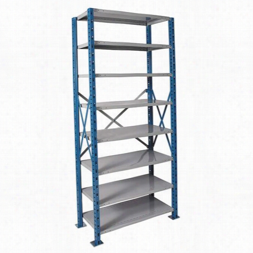 Halloowell H551-247pb 36""w X 24""d X 87""h 8 Adjustable Shelves Starter Unit Open Style With Sway Braces H-post High Capacity Shevling