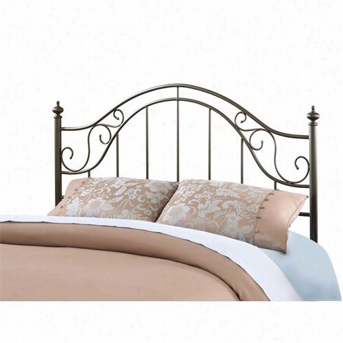 Hillsdale  Furniture 1681hfqr Clayton Complete/queen Headboard With Rsils In Matte Brown