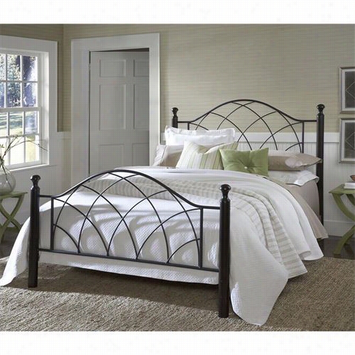 Hillsdale Furniture1764bq Vista Queen Bed Set In Silver And Lack - Rails Nnot Included