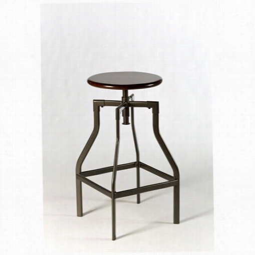 Hillsdale Furniture 5036-832 Cyprus Adjustable  Abckless Stool In Pewter