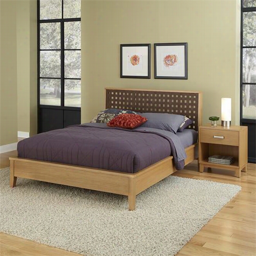 Home Styles 5517-6019 The Rave King Bed And Night Stand In Highli Ghte D Bloned