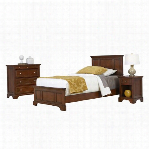 Home Styles 5529-4021 Chesapeake Twin Bed, Nighhts Tand And Chest In Cherry