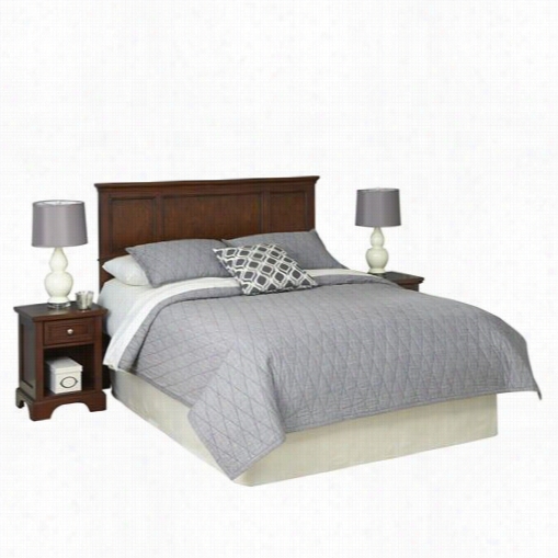 Home Styles 5529-5016 Chesapeake Queen Headboard And Two Night Stands In Cherry