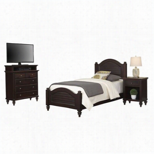 Home Styles 554 2-4022 Bermuda Twin B,  Night Stand And Media Box