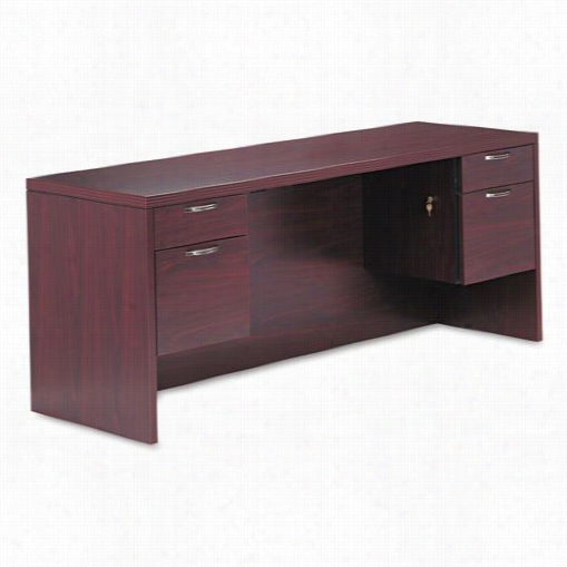 Hon Industries Hon11543afnn Valido 111500 Series Kneespace Credenzaa Desk In Mahogany