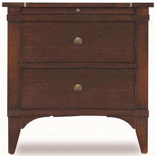 Hooker Furniture 637-90-016 Abbott Place Two Drawer Nightstand In Rich Warm Cherry
