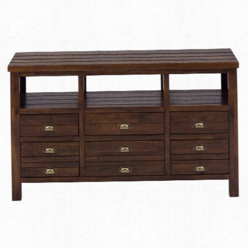 Jofran 087-50 50"" Storage Media Unit In Urban Lodge Browwn