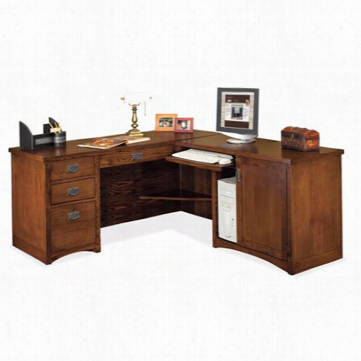 Kathy Ireland Home By Martin Mp684r-mp684r-r Miss Ion Pasadena Right Hand Facing L-shaped  Desk In Rustic