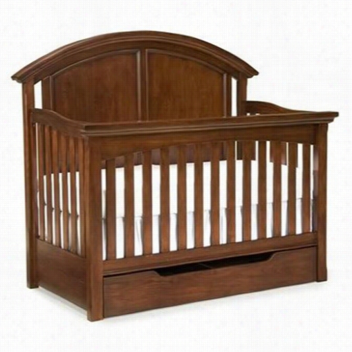 Legac Y C Lassic Furniture 490-8900c Americna Spirit Converttible Crib In Med1um Brown Cherry