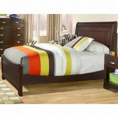 Legacy Classic Furniture 9980-4304k Park City Full Complete Sleigh Bed In Dark Merlot