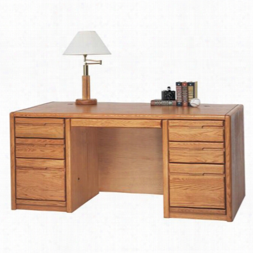 Martin Furnitrue 00680 Contemporary Double Pedestal Executive Desk