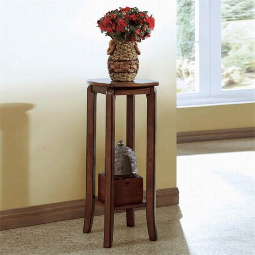 Monarch Specialties I1592 28""h Solid Top Plant Stand In Walnut