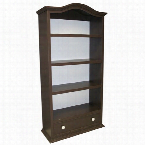 Newport Cott Ages Npc8420-mp-wh-nb01 Echo Bookcase With Drawer In Mud Pie With Wgite Shoal Back