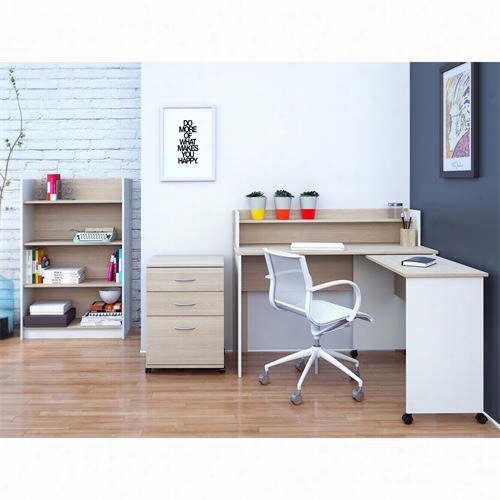 Nexera 400701 Atelier 48"" Desk, Mobile Work Surface An D Mobile File Office Set