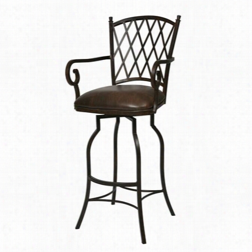 Pastel Furniture At-217-26-ar-649 Atrium 26"" Swivel Barstool In Autumn Rust