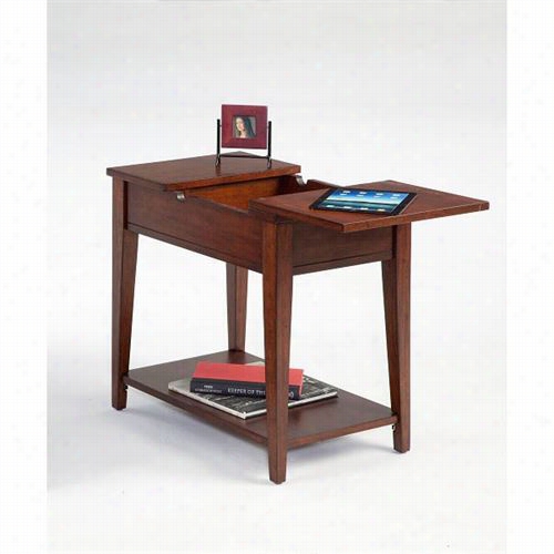 Progressvie Furniture P300-64 Transitiinaal Chairside Table In Ppoplar/rod Veneer