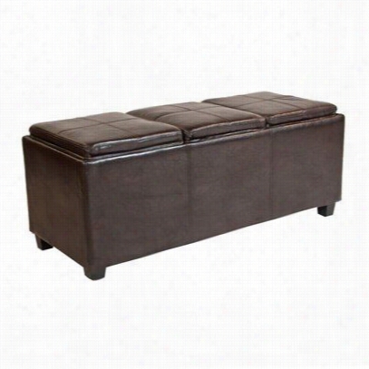 Simpli Ohme Int-axcava-ottbnch-02 Avalon Rectangular Tsorzge Ottoman Upon 3 Serving Trays