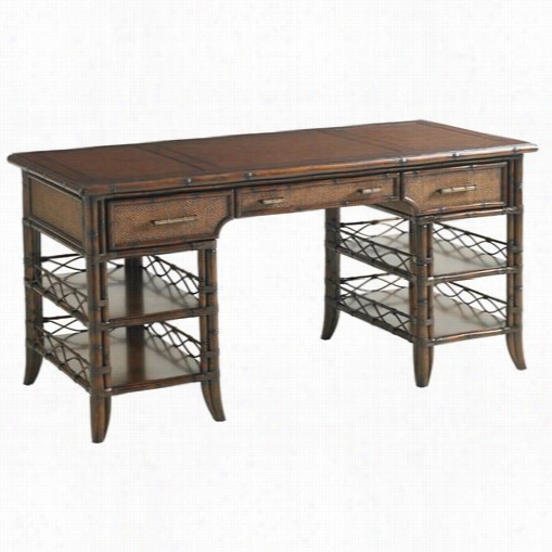 Sligh 293sa-411 Bal  Harbour Malibu Desk In Sineha/medium Brown