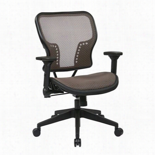Extension Seating 23-88n1f3 Latte Air Grid Seat  And Back Chair With 2-to-1 Synchro Point Direct