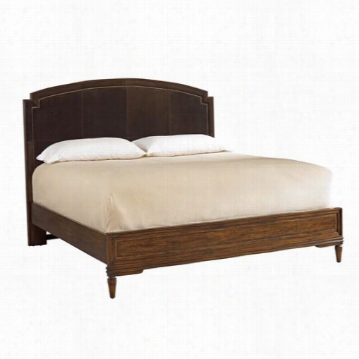 Stanley Furniture 264-13-74 Vintage King Upholstered Bed In Medium Woodtone