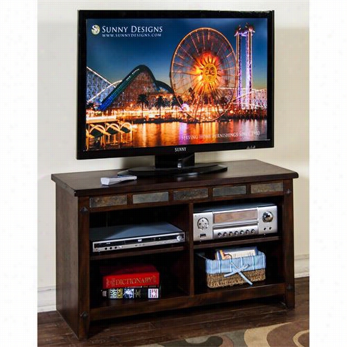 Sunny Desjgns 3436dc-52r Santa Fe 52"" Tv Console In Dark Chocolate