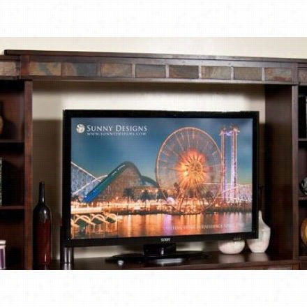 Sunny Designs 3464dc-b Anta Fe 70&qu0t;" Entertainment Wall Bridge In Dark Chocolate