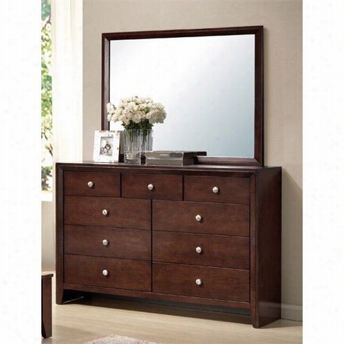 Sunset Trading Ss-c M750-dr-ss-cm750-mr Cameron Dresser And Mirror In Rich Cherry