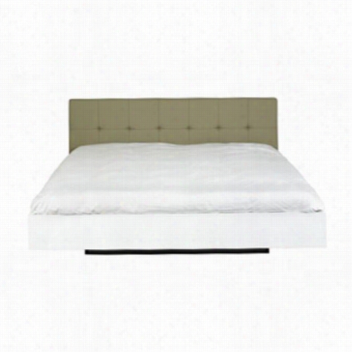Temahome 9500.758 Float King Bed With Upholstered Headboard A Nd Mattress Support