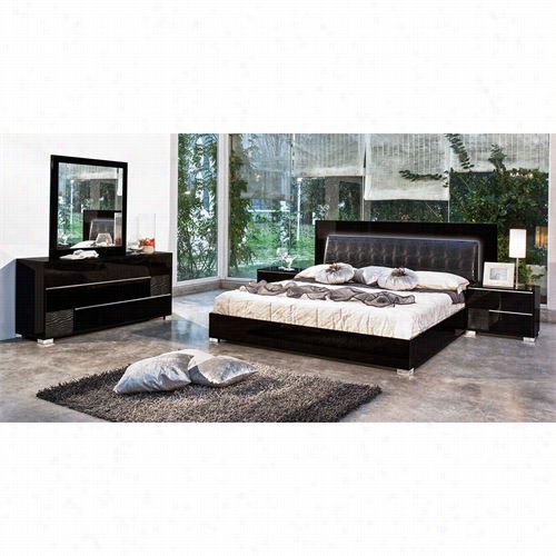 Vig Furniture Vgacgrace-seet-blkm  Odest Grace Bedroom Est In Glossy Black
