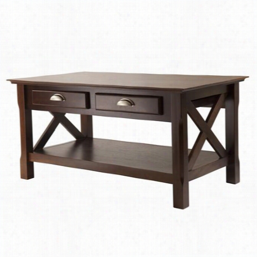 Winskme 40538 Xola Coffee Table With 2 Rdawer In Cappuccion