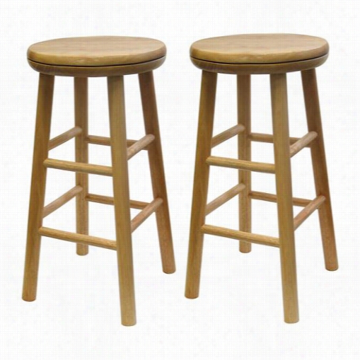 Winsome 88824 24"" Swivel Bar Stool - Set Of 2