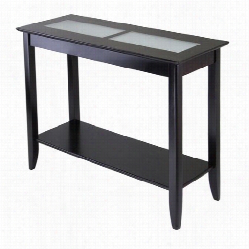 Winsome 92240 Syraah Console/hall Table With Frosted Glass In Dark Espresso