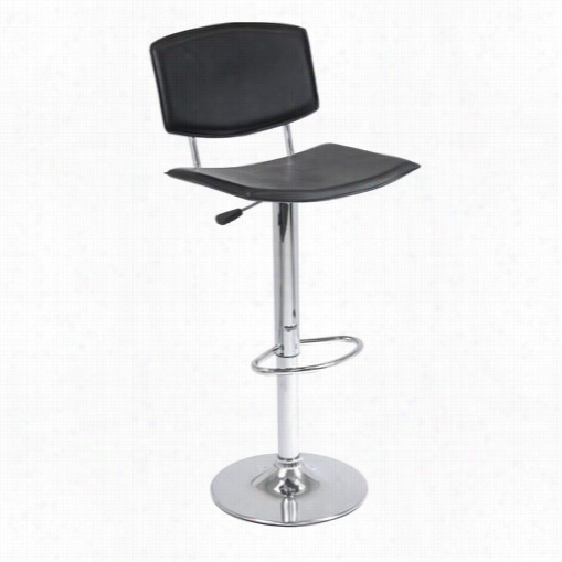 Winsome 93140 Spectrum Breeze Lift Bar Stool In Blck/metal