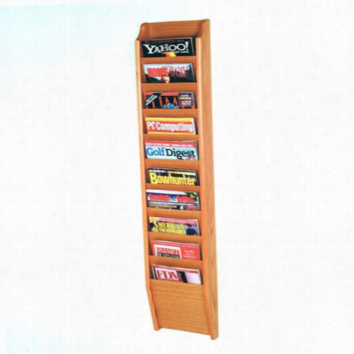 Wooden Mallet Mr48-10 Cascade 10 Pocket Magazine Rack